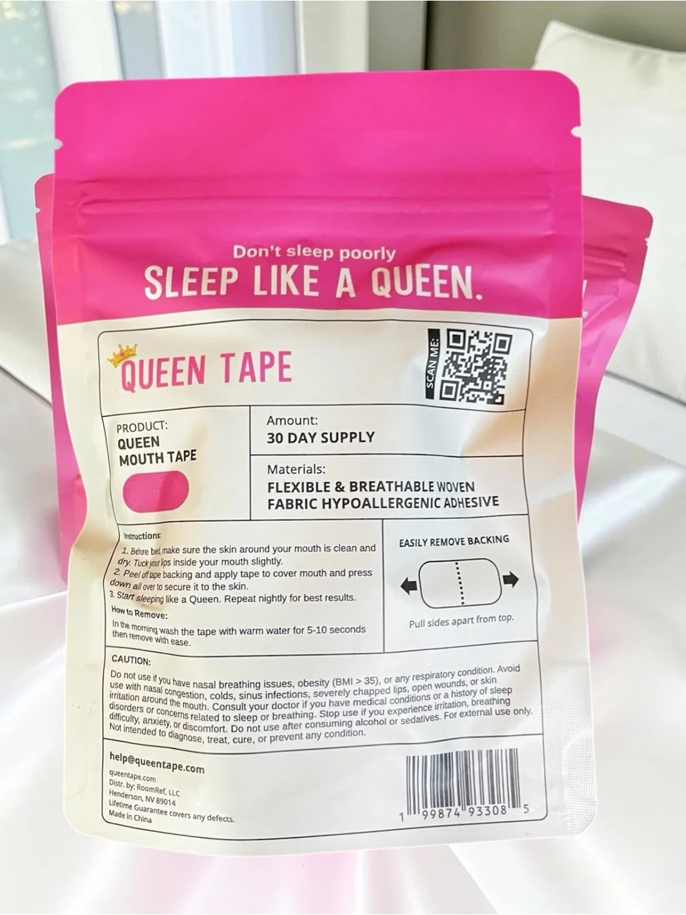 Sleep Like A Queen Mouth Tape 90x Snoring Flexible Breathable Adhesive NEW NIP
